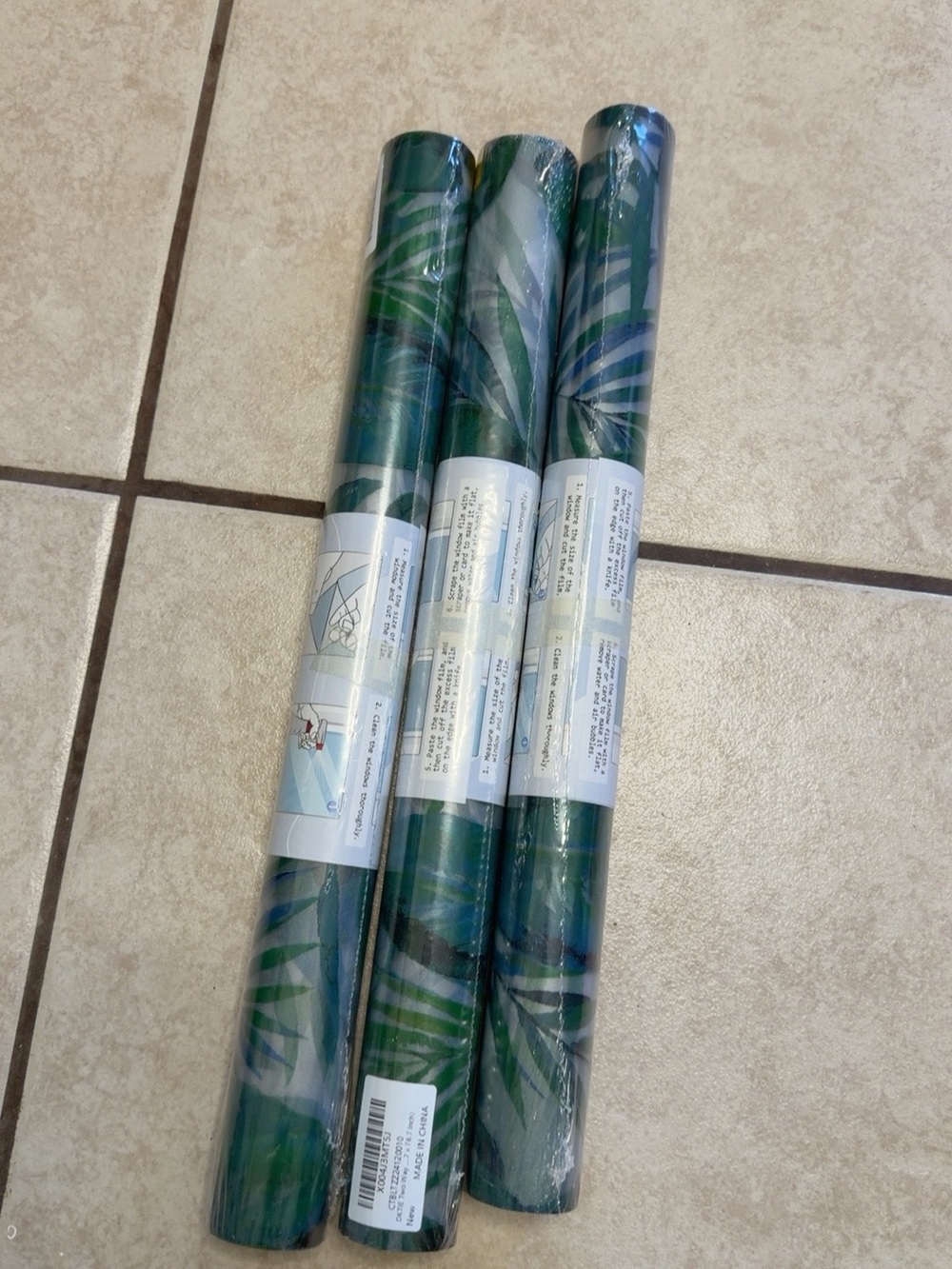 3-Pack DKTIE Tropical Palm Leaf Privacy Window Film New